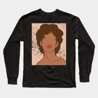 Minimalist Boho African American Woman Long Sleeve T-Shirt